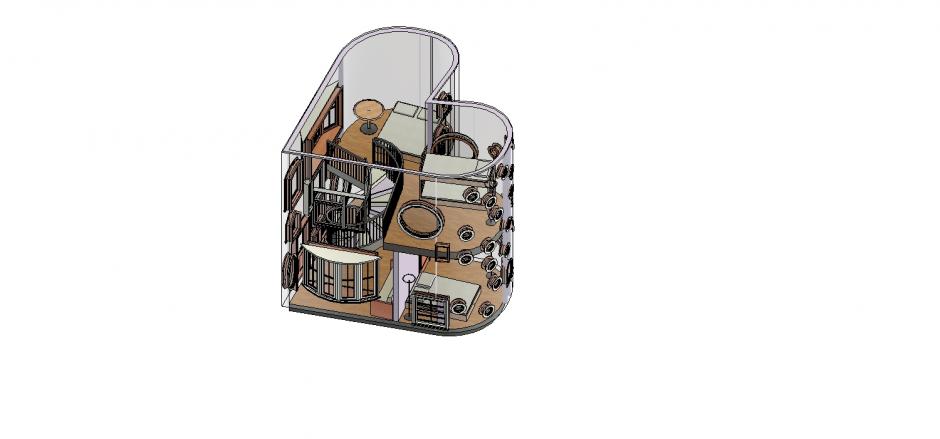 A Heart House made with Glass